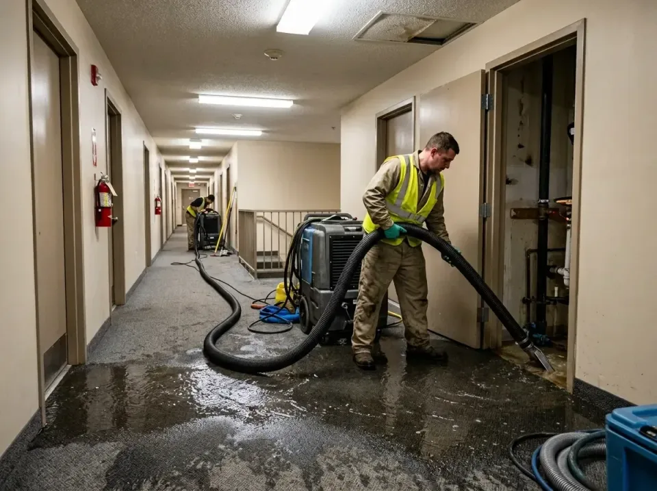 multi-unit-apartment-hallway-f-005 — frequently asked questions, Emergency Burst Pipe Water Extraction & Removal in La Vergn…